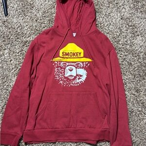 Sonoma Red Hoodie with Smokey Bear Graphic